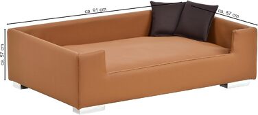 Софа для собак Candy | Лягушкове ліжко для собак для максимального комфорту | М'яка подушка для собак з бортиком, ідеально як переноска для собак | Корзина та ліжко для собак маленьких порід (Ньюгорт)