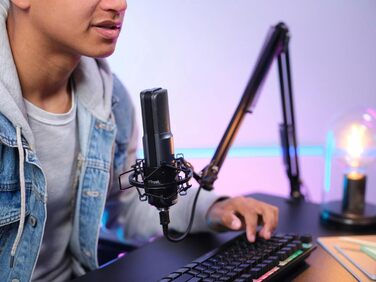 Trust Gaming GXT 253 Emita: мікрофонний кріплення-планка, стійка для мікрофона, регульована, з кабелем 290 см, чорний