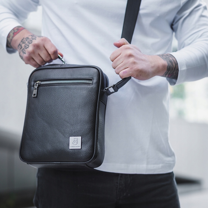 Сумка-месенджер James Hawk Reporter Bag, чорна