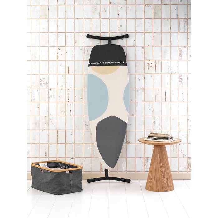 Прасувальна дошка Brabantia Bügelbrett D для парогенератора з термостійкою поверхнею, регульована висота, міцний каркас, Spring Bubbles, 135 x 45 см
