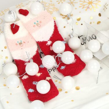 Набір прикрас на ялинку 36 шт, пластикові кулі 4 см, набір ялинкових прикрас для святкування, новорічний декор (білий)