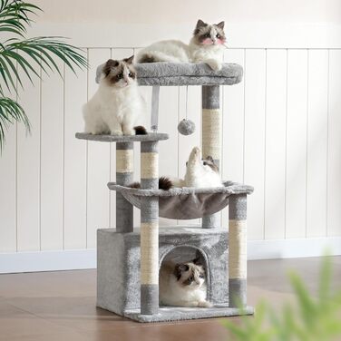 Котячий будиночок Heybly Kratzbaum HCT008SW: великий, з м'яким кошиком та місцем для сну