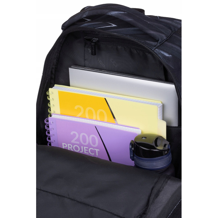 Багатовідсіковий шкільний рюкзак CoolPack, біло-чорний, 28 л