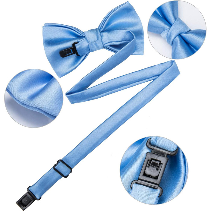 Набір аксесуарів для чоловіків DiBanGu: краватка, хустинка, нагрудна хустинка, краваткова булавка (синій)