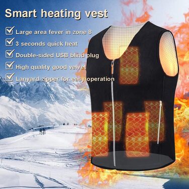 Електрична гріюча жилетка для жінок та чоловіків, тепла жилетка з флісу, USB, для піших прогулянок, велоспорту, полювання, XL