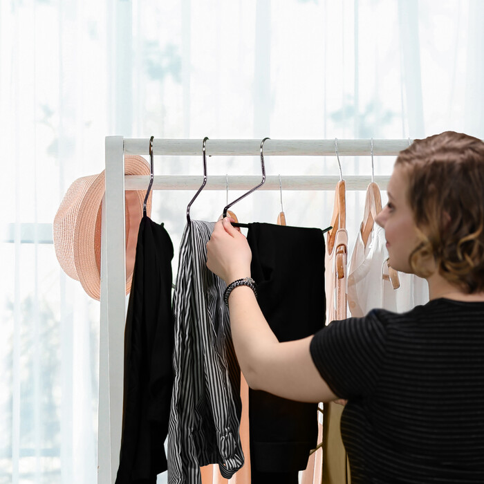 Relaxdays Set of black trousers hangers, non-slip