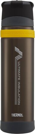 Термос Mattschwarze Ultimate Flask (900 мл), чорний матовий, з нержавіючої сталі, для гарячих та холодних напоїв, вакуумна ізоляція, без витоку, 900 мл