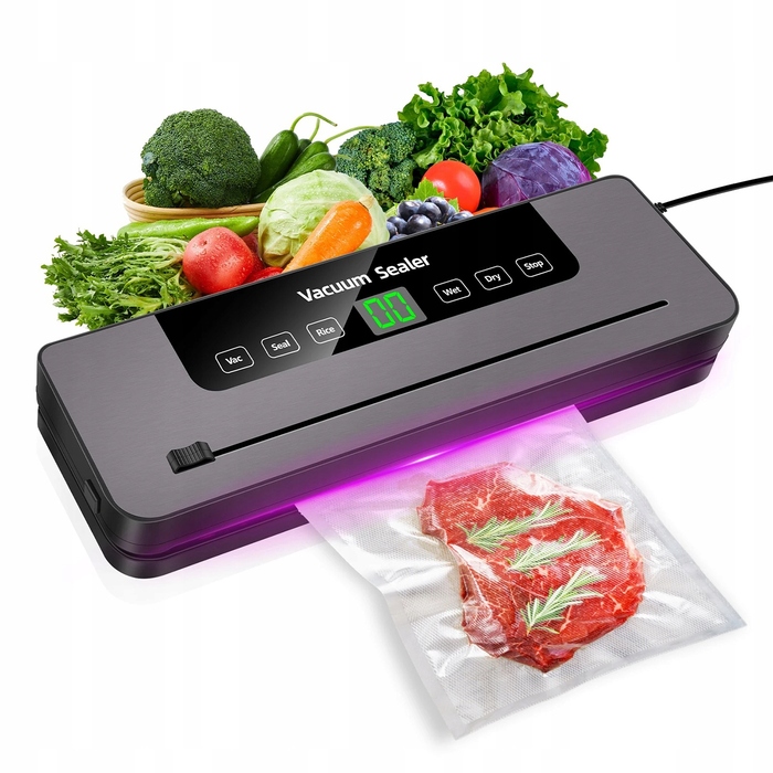 Вакууматор для пакування м'яса та овочів, кухонний робот + пакети у подарунок
