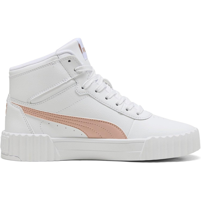 Кросівки Puma Carina 2.0 Mid для жінок, розмір 39 EU, білий, рожевий кварц, золотий