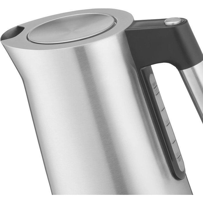 WMF Kineo Kettle with Temperature Setting, 1.6L, Scale Filter, 3000W, Live Temperature Display, Stainless Steel Matte Electric Kettle, Cromargan Single