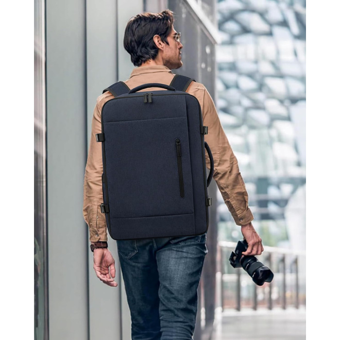 LOVEVOOK Рюкзак-валіза для ручної поклажі, 40L, для подорожей, з відділенням для ноутбука, чоловічий/жіночий, темно-синій