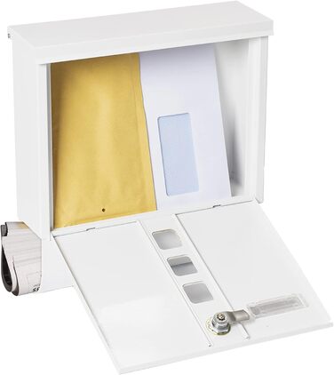 Поштовий ящик ARREGUI Chance E7005 сталевий з газетницею, сірий антрацит (DIN A4) | Настінний поштовий ящик з вікном та табличкою для імені