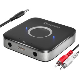 SONRU Bluetooth 5.3 Аудіо Адаптер з AUX 3.5mm RCA, Dual AUX виходи для Автомобіля та Домашньої Акустики SONRU Bluetooth 5.3 Аудіо Адаптер з AUX 3.5mm RCA, Dual AUX виходи для Автомобіля та Домашньої Акустики