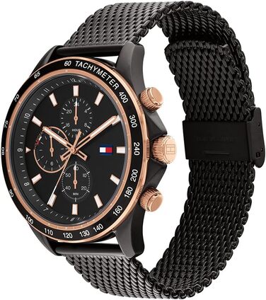 Годинник чоловічий Tommy Hilfiger аналоговий кварцовий (чорний, ремінець)