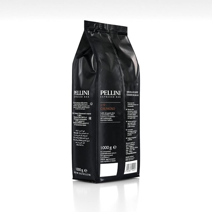 Кава в зернах Pellini N.9 Cremoso для еспресо, 1 кг (набір 2 шт)