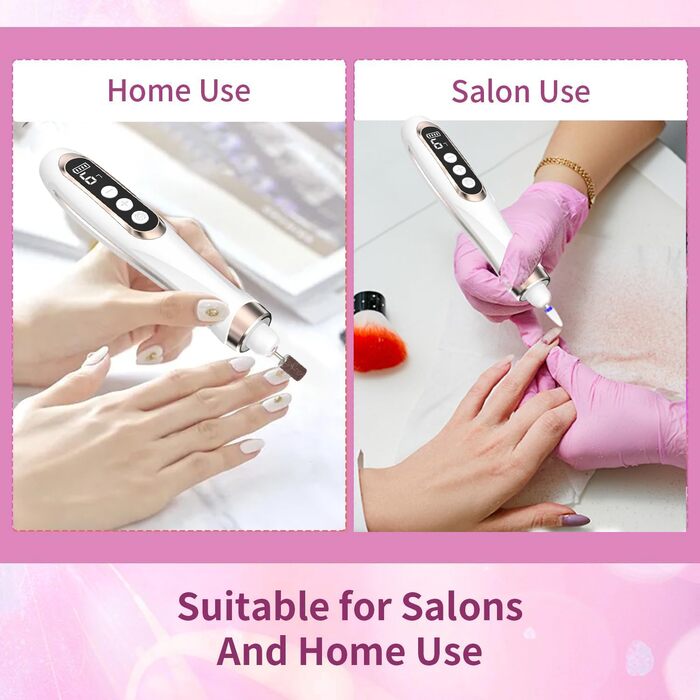 Електричний набір для манікюру та педикюру Nagelfräser 15 в 1, 20000 об/хв, рожевий