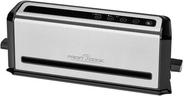 ProfiCook® Вакуумний пакувальник PC-VK 1080 | Sous Vide та вакуумне приготування | 10 пакетів, нержавіюча сталь, чорний