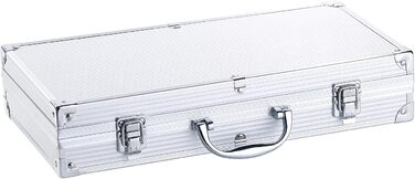 Набір для гриля Rosenstein & Söhne: 14 предметів з нержавіючої сталі, алюмінієвий кейс, щітка для гриля