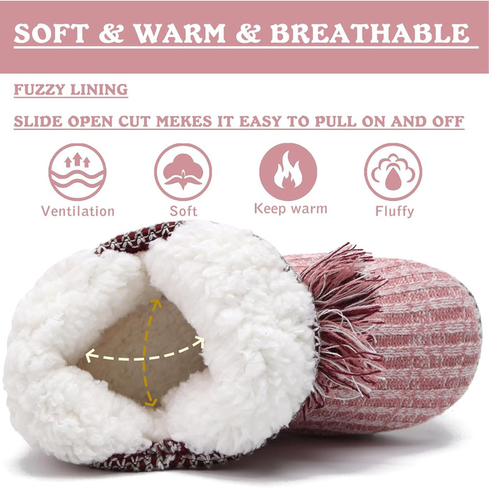 Тапочки халатні жіночі COFACE Lammfell – теплі халатні тапочки з овечої вовни, зимові, плюшеві, з підкладкою, халатні чоботи, комфортні пантофлі 39/40 EU, Dunkerosa