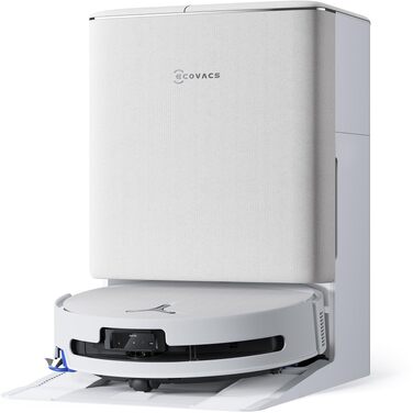 Робот-пилосос з функцією вологого прибирання ECOVACS T90 PRO Omni, 30 000 Па, PowerBoost, матовий білий
