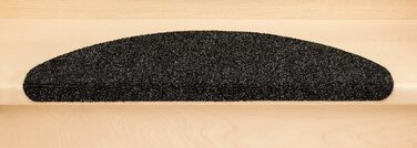 Ступінчасті килимки Kettelservice-Metzker Ramon MW напівкруглі, антрацит, 65x21x3,5 см, набір з 15 шт.