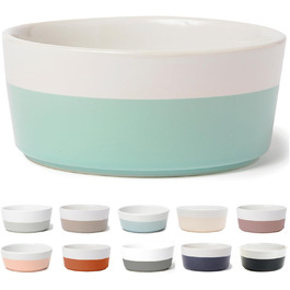 Миска для собак Waggo Dipper Ceramic - велика, м'ятного кольору, для всіх порід, міцна та довговічна, придатна для миття в посудомийній машині