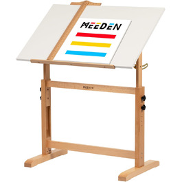 MEEDEN 90x60cm Artist Easel Table - Wooden Drawing Table with Tilt, Large Art Desk for Adults, Artists, Drawing & Crafting