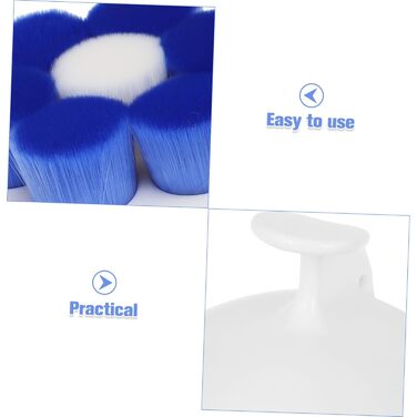 Bath Brush Body Shower Brush Luffa Back Scrubber Body Brush for Shower Washing Detachable Shower Accessories Back Brush Body Washer for the Body Bath Washer ABS Blue (1)