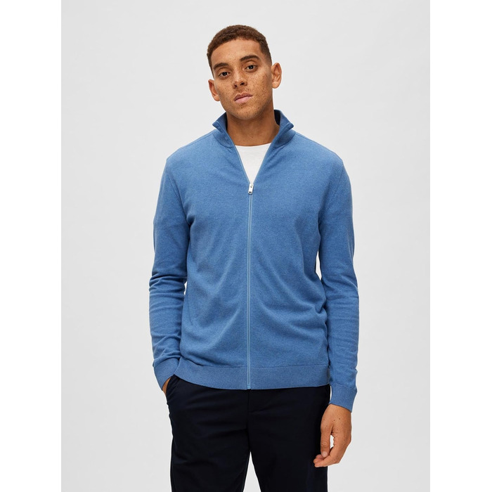 Кофта з капюшоном Selected Hoe, чоловіча, розмір M, темно-синій з деталями меланж