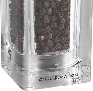 Млин для перцю Cole & Mason Cube, акрил, регульований механізм, 145 мм, Precision+, одна млинка