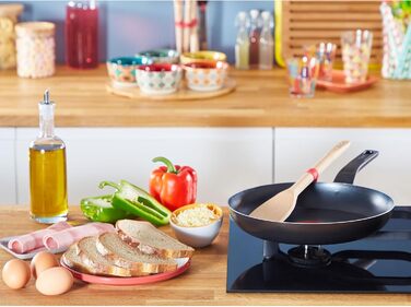 Сковорода для млинців Tefal Easy Cook & Clean, 28 см, антипригарне покриття, з індикатором нагріву (Thermo-Signal), виготовлено у Франції, чорна