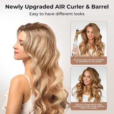 Набір для укладки волосся Souvik: щітка-фен, плойка, об'єм, сушка (білий)