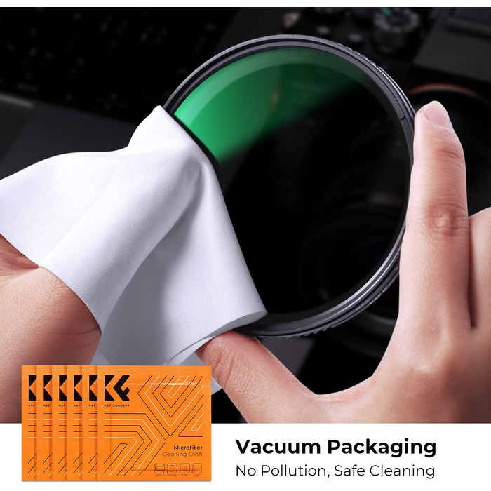 Набір для чищення об'єктивів K&F Concept: 9-в-1 для DSLR, камер, об'єктивів, фільтрів, телефонів