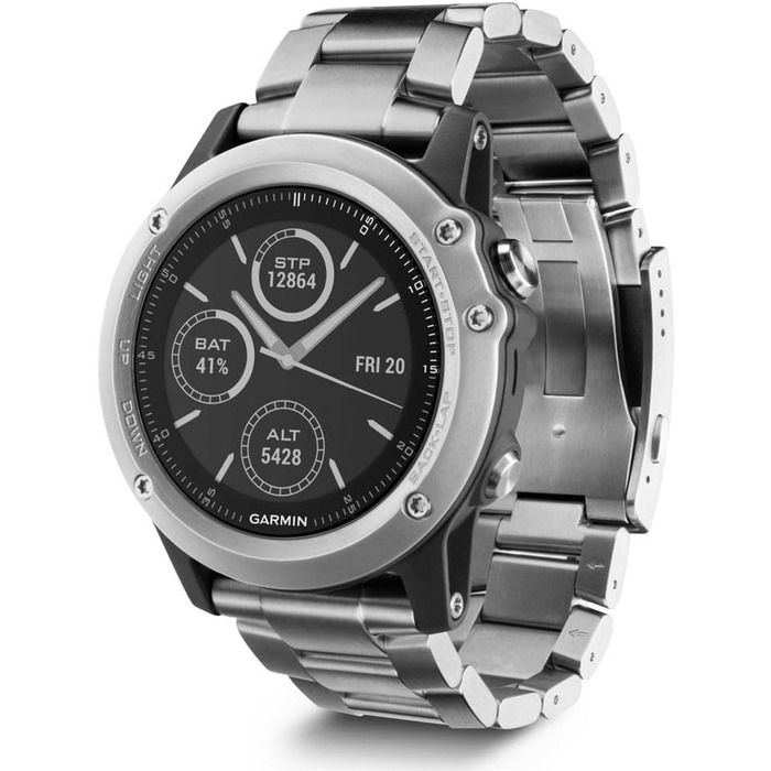 Годинник Garmin Fenix 3 GPS Multisport з сапфіровим склом та титановим корпусом (1.2 дюйми)