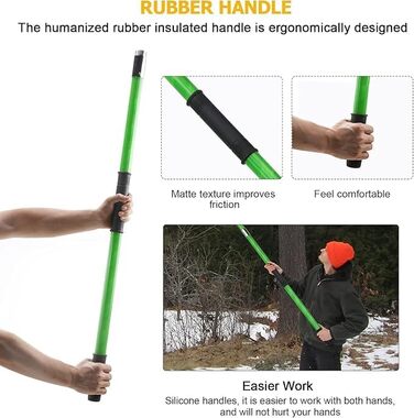 Telescopic pole pruner 8m handsaw, adjustable length, palm high-reach pole with carrying bag, garden tool for cutting palms and shrubs.