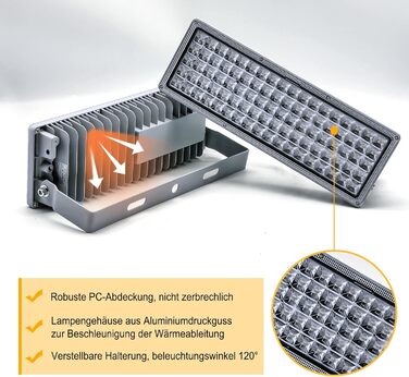 Світлодіодний прожектор 300W, 6500K, 30000 Лм, IP67, водонепроникний, для вулиці, з регульованим кутом, для стадіону та саду