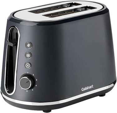 Cuisinart 2-Slice Toaster | Extra deep and extra wide slots, ideal for thick bread and bagels | Lift lever | 7 browning levels plus defrost | Matching kettle available | Gray 2-slice Gray