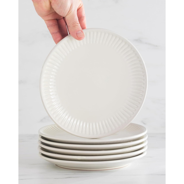 Набір чашок з кераміки Steingut Hygge для 6 осіб, бежевий колір. Стильний чайний та кавовий набір, TESTSIEGER