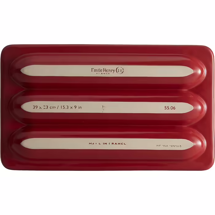 Emile Henry 5506-34 Baguette Mold, 390x240mm, Grand Cru Loaf Pan 390x240mm
