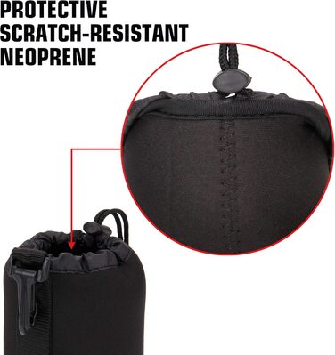 Чохол для об'єктива USA Gear FlexARMOR з неопрену (3 розміри), чорний