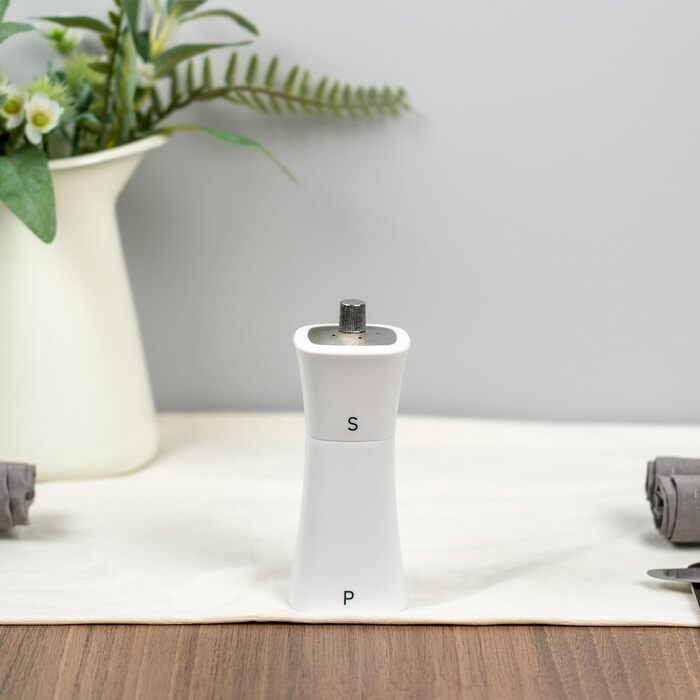 Набір для солі та перцю Grunwerg 2-в-1, пластиковий, білий