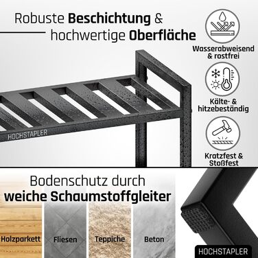 HOPPY STACKER Beverage Crate Shelf 6 Crates with Wine Rack in Anthracite - Solid Beverage Shelf - Crate Shelf with Wall Bracket - Crate Shelf 6 Crates