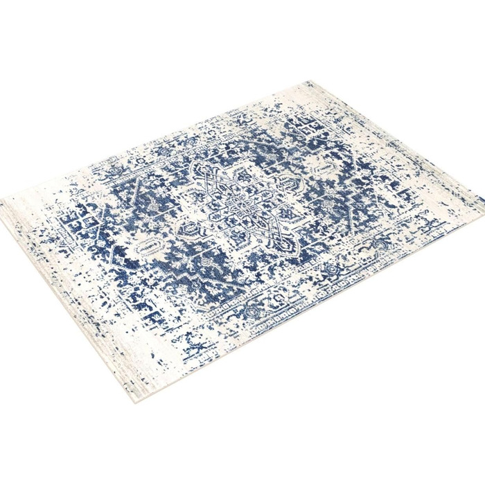 Surya Syracuse Vintage Rug Large - Rug Living Room 200x274 cm, Dining Room, Bedroom - Oriental Rug Boho Style - Carpet Living Room, Colorful Pattern, Blue and Beige Blue and Beige 200 x 280 cm