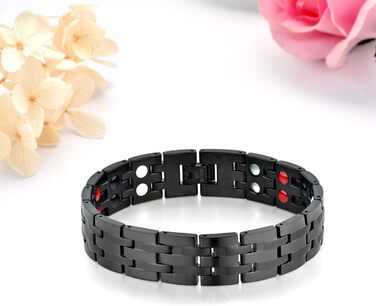 Магнітне браслет для чоловіків JewelryWe з нержавіючої сталі, терапевтичний ефект, великий, важкий, широкий, з ланцюговими посиланнями, для здоров'я, подарунок на День батька