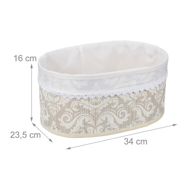 Relaxdays Bamboo Bread Box Floral