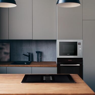 Мікрохвильова піч CATA MC 32 DC в нержавіючій сталі з антижировим покриттям, вбудована, 900 Вт, 32 л, гриль 1100 Вт, таймер 95 хв