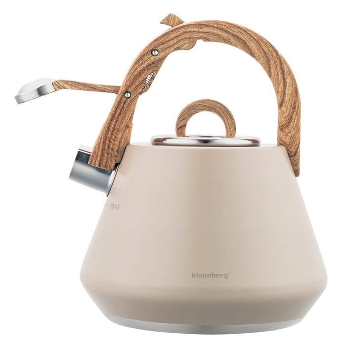 Класичний сталевий чайник Klausberg, 2,5 л, бежевий
