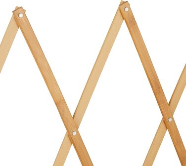 Захисне ґратка для собак Reaxdays: перегородка для дверей та сходів, розсувна, до 116,5 см, 82,5 см висота, натуральне дерево (XL)