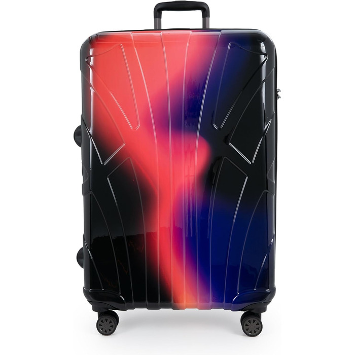 Чохол-валіза Suitline з жорстким корпусом, XL, 76 см, 96-110 літрів, ABS, матовий, червоний (Neon Red), з TSA-замком