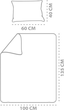 Ковдра постільна Amazinggirl 135x200 см – тепла, дихаюча, для алергіків, сертифікат Oeko-Tex, комплект (135x100 + 60x40 см)